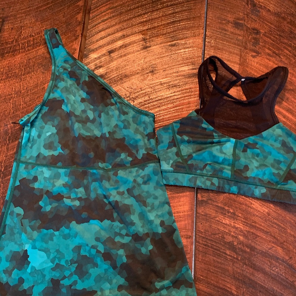 Lululemon One Shoulder Tank + Matching Bra